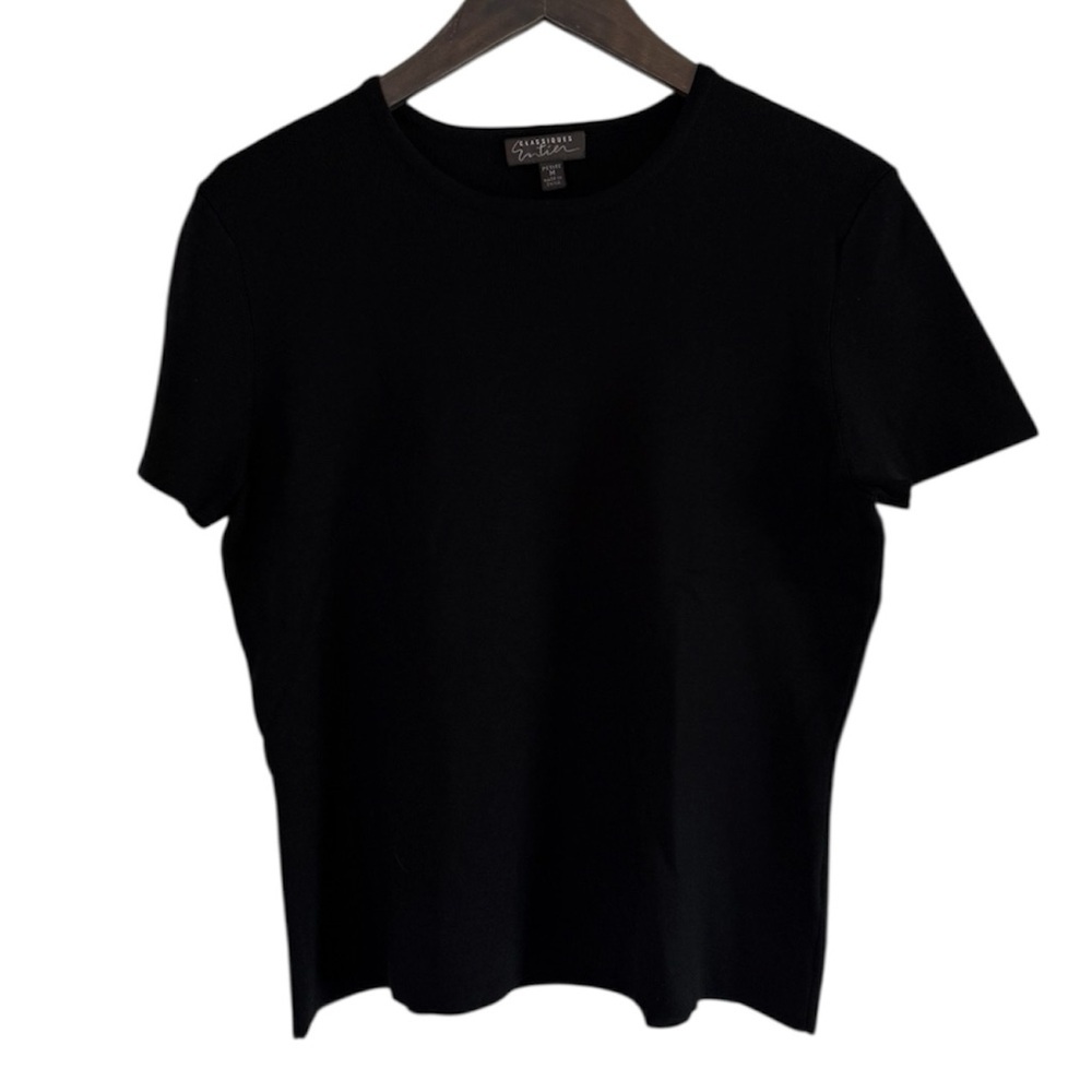 Classiques Entier Black‎ Silk-Blend Short Sleeve Top